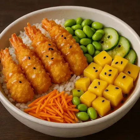 Poke Monte o seu (Proteína Camarão Empanado 80g)