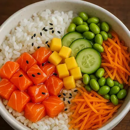 Poke Monte o seu (Proteína Salmão Cru em Cubos 80g)