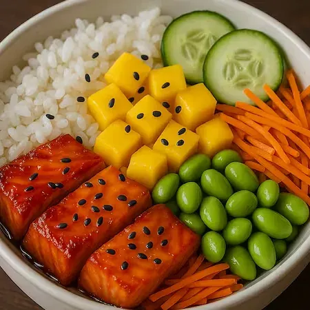Poke Monte o seu (Proteína Salmão Grelhado 80g)