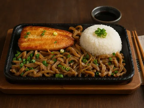 Teppanyaki de Tilápia com Shimeji