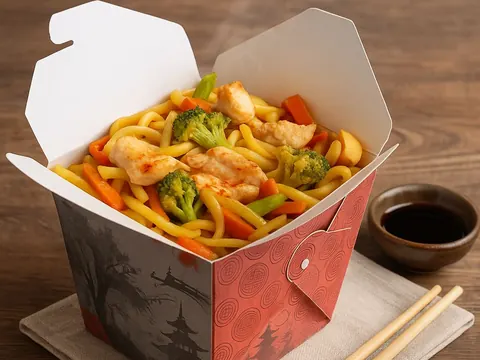 Yakissoba de Frango 450g + Coca-Cola lata 350ml