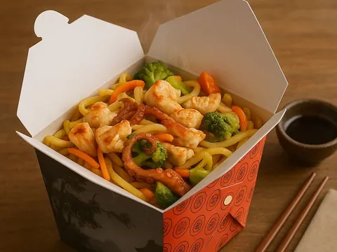Yakissoba de Frango 900g + Coca-Cola lata 350ml